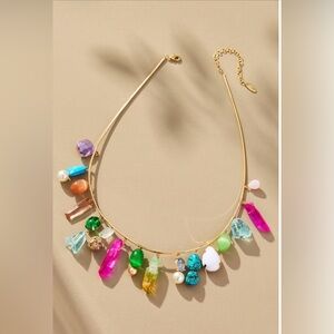 Anthropologie Multicolor Gemstone Necklace